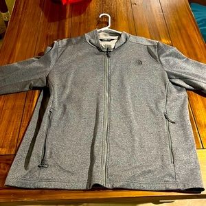 XXL Northface Long Sleeve Zip Jacket. Gently warn. Dark/Heather Grey